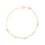 Round and Pear Diamond Bezel Bracelet
