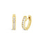 Channel Set Diamond Huggies | 18k Yellow Gold