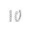 Bezel Set Diamond Huggies | 18k White Gold