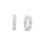 Channel Set Princess Diamond Huggies | 18k White Gold