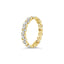 Round & Marquise Diamond Band in 18k Yellow Gold