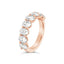 Oval Diamonds Half Eternity Ring In 18k Yellow Gold