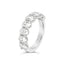 Oval Diamonds Half Eternity Ring In 18k Yellow Gold