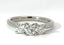 Round Cut Diamond Trilogy Engagement Ring